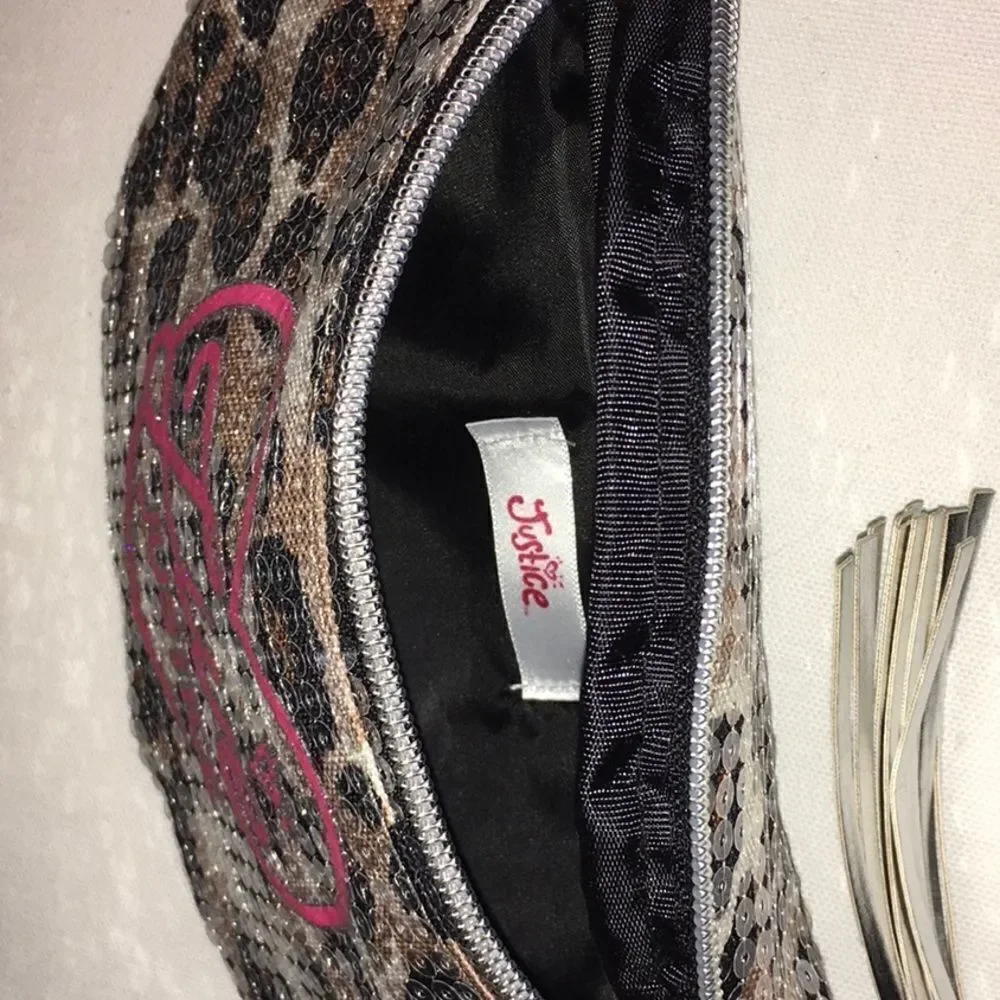 Justice Fanny Pack Belt Purse Bag Animal Leopard Print